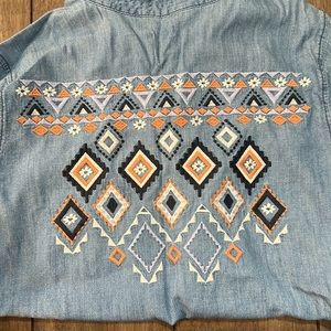 Blue “Denim” Button Down Shirt